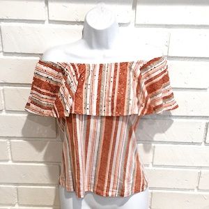Full Circle Trends Multi Stripe Off-Shoulder M